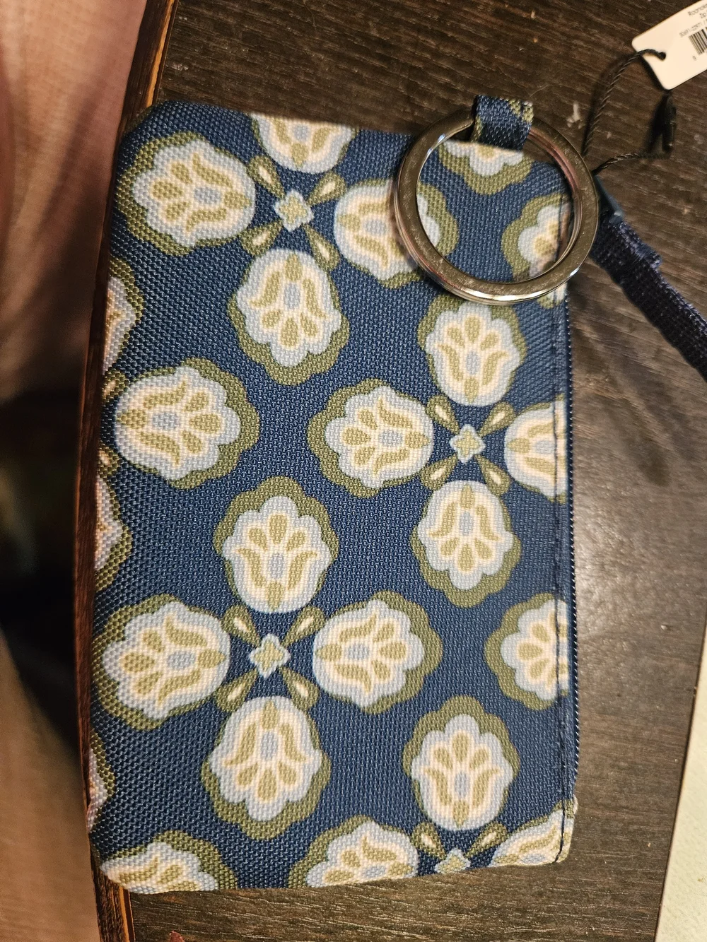 Vera Bradley Blue Olive Floral Key & Card Holder